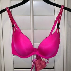 NWT VS Sexy Little Things Hot Pink Push-up Bra 32D *DISCONTINUED*